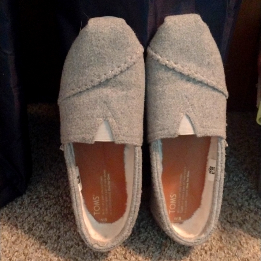 TOMS gray shoes